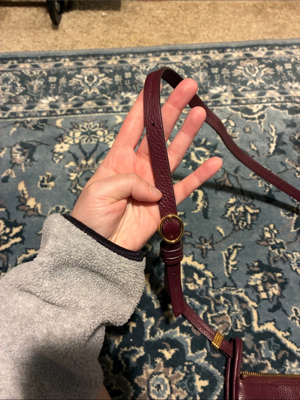 Marc Jacobs 2010s Leather Crossbody Saddle Bag in Burgundy - Picture 8 of 12